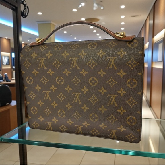 AUTHENTIC LOUIS VUITTON VINTAGE MONOGRAM MONCEAU 28 HANDBAG-NEVER WORN - Picture 13 of 13